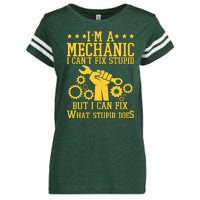 I'm A Mechanic I Can't Fix Stupid But I Can Fix What Stupid Does Enza Ladies Jersey Football T-Shirt