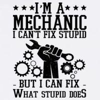 I'm A Mechanic I Can't Fix Stupid But I Can Fix What Stupid Does Garment-Dyed Sweatshirt