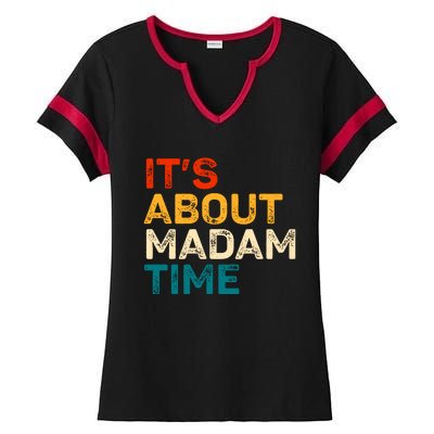 ItS About Madam Time Ladies Halftime Notch Neck Tee