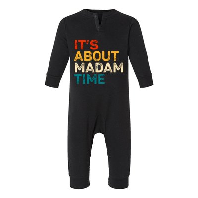 ItS About Madam Time Infant Fleece One Piece