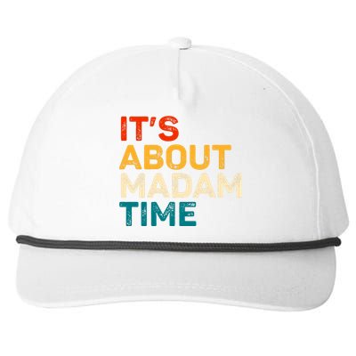 ItS About Madam Time Snapback Five-Panel Rope Hat