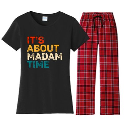 ItS About Madam Time Women's Flannel Pajama Set