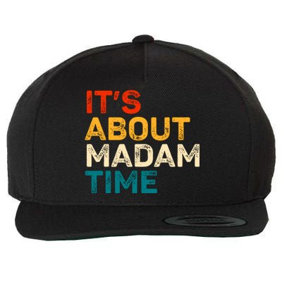 ItS About Madam Time Wool Snapback Cap