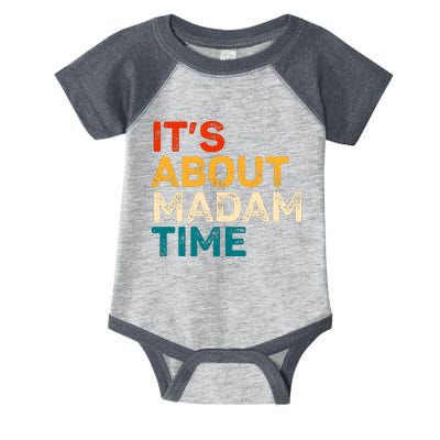 ItS About Madam Time Infant Baby Jersey Bodysuit