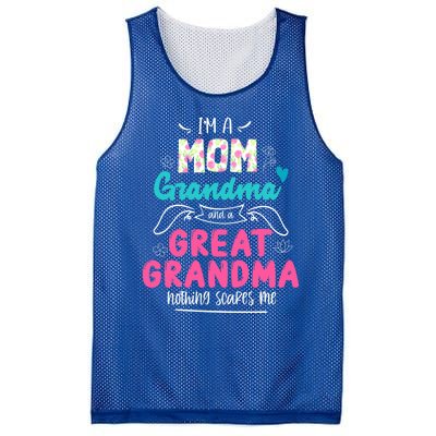 I'm A Mom Grandma And Great Grandma Cool Gift Funny Grandma Cool Gift Mesh Reversible Basketball Jersey Tank