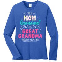 I'm A Mom Grandma And Great Grandma Cool Gift Funny Grandma Cool Gift Ladies Long Sleeve Shirt