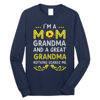 IM A Mom Grandma Great Nothing Scares Me Mothers Day Gifts Long Sleeve Shirt