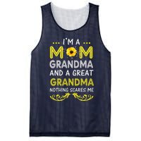 IM A Mom Grandma Great Nothing Scares Me Mothers Day Gifts Mesh Reversible Basketball Jersey Tank