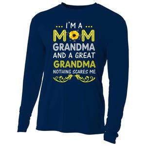 IM A Mom Grandma Great Nothing Scares Me Mothers Day Gifts Cooling Performance Long Sleeve Crew