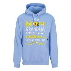 IM A Mom Grandma Great Nothing Scares Me Mothers Day Gifts Unisex Surf Hoodie