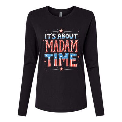 ItS About Madam Time Vote For Kamala Harris Womens Cotton Relaxed Long Sleeve T-Shirt