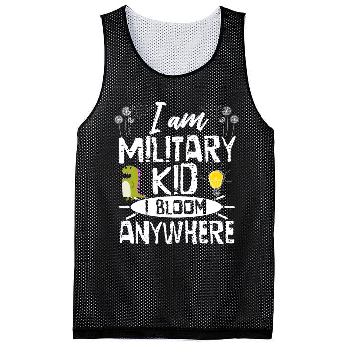 I Am Military Child I Bloom Anywhere Month Of The Military Mesh Reversible Basketball Jersey Tank