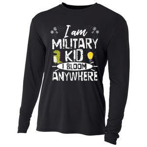 I Am Military Child I Bloom Anywhere Month Of The Military Cooling Performance Long Sleeve Crew