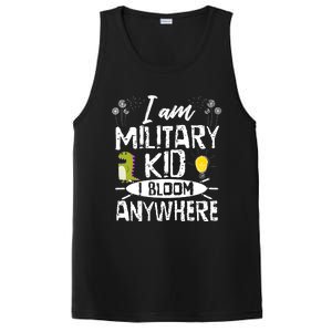 I Am Military Child I Bloom Anywhere Month Of The Military PosiCharge Competitor Tank