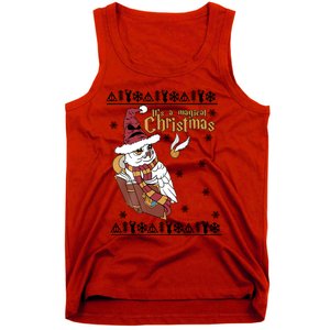 It's A Magical Christmas Owl Wizards Hedwig Lover Ugly Xmas Tank Top