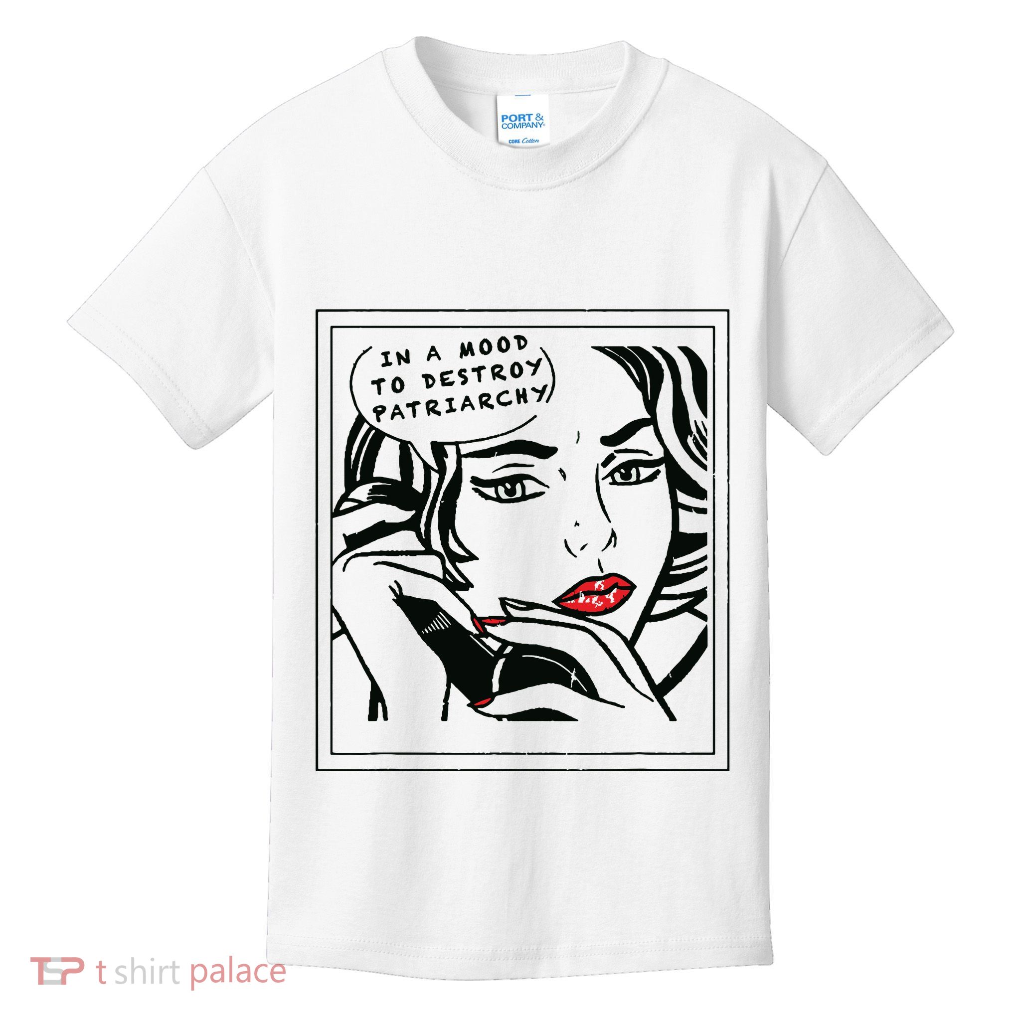 In A Mood To Destroy Patriarchy Feminist Women Rights Kids T-Shirt