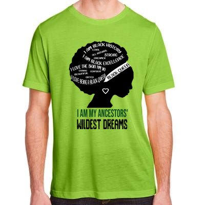 I Am My Ancestors' Wildest Dreams Black Queen Gift Funny Gift Adult ChromaSoft Performance T-Shirt