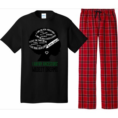 I Am My Ancestors' Wildest Dreams Black Queen Gift Funny Gift Pajama Set