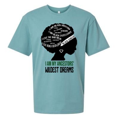 I Am My Ancestors' Wildest Dreams Black Queen Gift Funny Gift Sueded Cloud Jersey T-Shirt