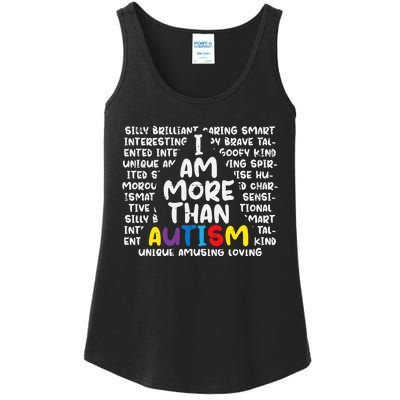 I Am More Than Autism ASD Awareness Ladies Essential Tank