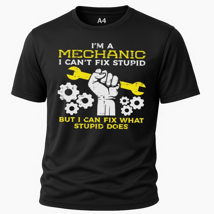 Im A Mechanic Cant Fix Stupid Funny Car Auto Garage Cooling Performance Crew T-Shirt