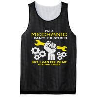 Im A Mechanic Cant Fix Stupid Funny Car Auto Garage Mesh Reversible Basketball Jersey Tank