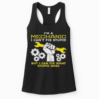 Im A Mechanic Cant Fix Stupid Funny Car Auto Garage Womens Tank Top