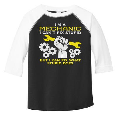 Im A Mechanic Cant Fix Stupid Funny Car Auto Garage Toddler Fine Jersey T-Shirt