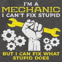 Im A Mechanic Cant Fix Stupid Funny Car Auto Garage Vector Backpack