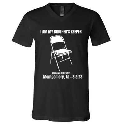 I Am My Brothers Keeper Montgomery Brawl Alabama Tea Party V-Neck T-Shirt