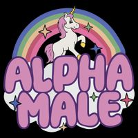 Ironic Alpha Male Unicorn Rainbow Backpack