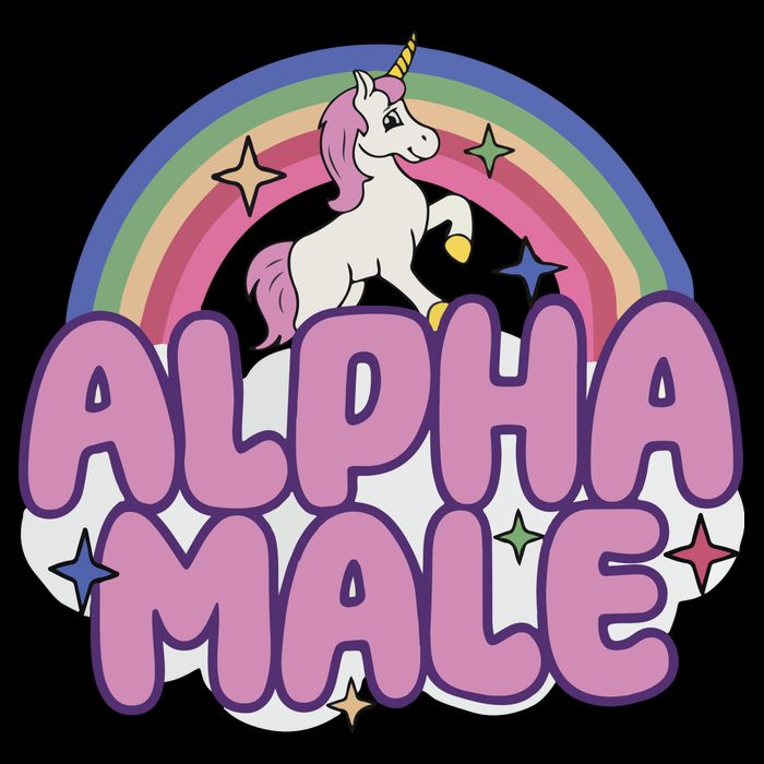 Ironic Alpha Male Unicorn Rainbow Backpack