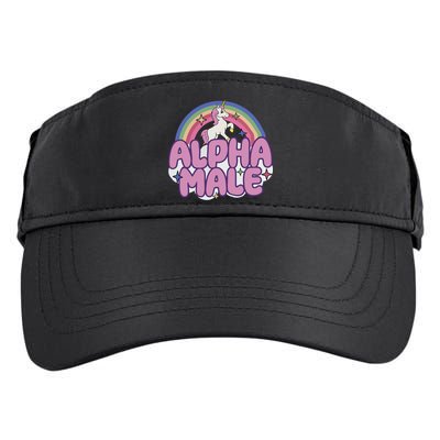 Ironic Alpha Male Unicorn Rainbow Adult Drive Performance Visor