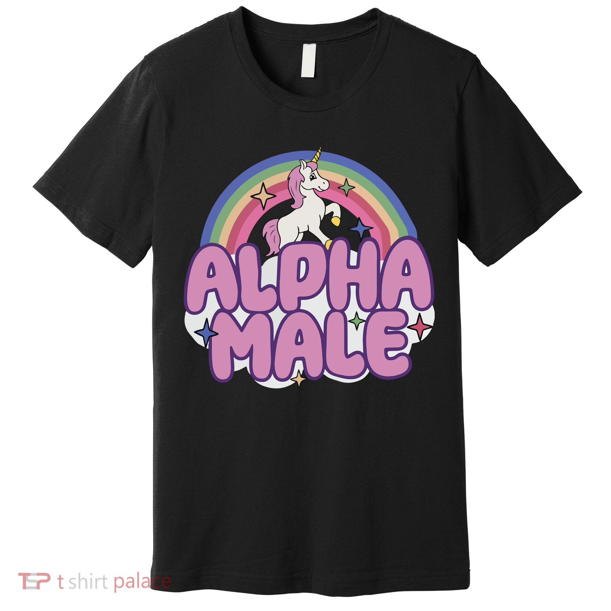 Ironic Alpha Male Unicorn Rainbow Premium T-Shirt