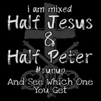 I Am Mixed Half Jesus And Half Peter Christian Runup Gift Drawstring Bag