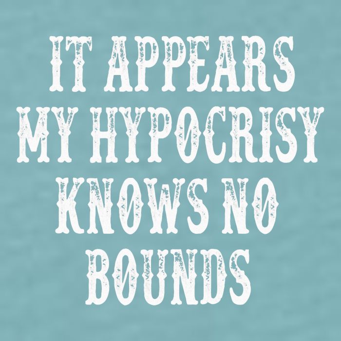 It Appears My Hypocrisy Knows No Bounds Sueded Cloud Jersey T-Shirt