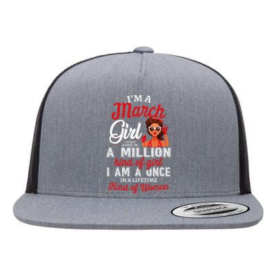 I'm A March Birthday Gifts Flat Bill Trucker Hat