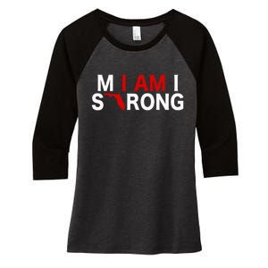 I Am Miami Strong Support For Florida Custom Graphic Women's Tri-Blend 3/4-Sleeve Raglan Shirt