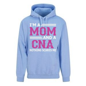 Im A Mom And A Cna Nothing Scares Me Funny Nurse Gift Unisex Surf Hoodie