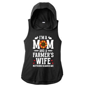 IM A Mom And A FarmerS Wife Of A Farmer Wife Farm Wife Gift Ladies PosiCharge Tri-Blend Wicking Draft Hoodie Tank