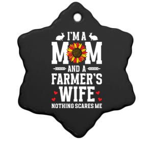 IM A Mom And A FarmerS Wife Of A Farmer Wife Farm Wife Gift Ceramic Star Ornament