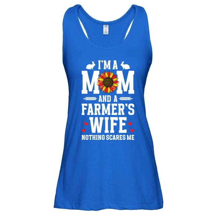 IM A Mom And A FarmerS Wife Of A Farmer Wife Farm Wife Gift Ladies Essential Flowy Tank