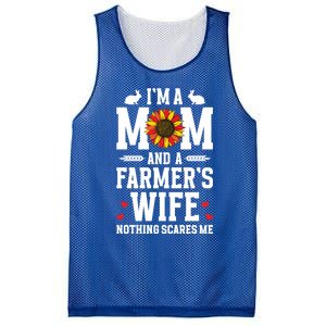 IM A Mom And A FarmerS Wife Of A Farmer Wife Farm Wife Gift Mesh Reversible Basketball Jersey Tank