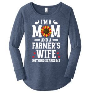 IM A Mom And A FarmerS Wife Of A Farmer Wife Farm Wife Gift Women's Perfect Tri Tunic Long Sleeve Shirt