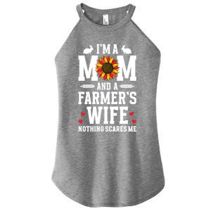 IM A Mom And A FarmerS Wife Of A Farmer Wife Farm Wife Gift Women's Perfect Tri Rocker Tank