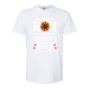 IM A Mom And A FarmerS Wife Of A Farmer Wife Farm Wife Gift Softstyle CVC T-Shirt