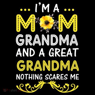 I'm A Mom Grandma Great Nothing Scares Me Mothers Day Gifts T-Shirt