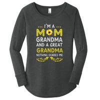 I'm A Mom Grandma Great Nothing Scares Me Mothers Day Gifts Women's Perfect Tri Tunic Long Sleeve Shirt