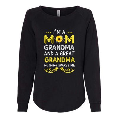 I'm A Mom Grandma Great Nothing Scares Me Mothers Day Gifts Womens California Wash Sweatshirt