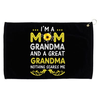 I'm A Mom Grandma Great Nothing Scares Me Mothers Day Gifts Grommeted Golf Towel